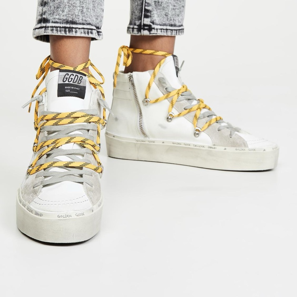 Golden Goose Hi-Star (Platform Slides)